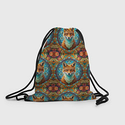 Рюкзак-мешок Лисицы и объемные узоры, цвет: 3D-принт