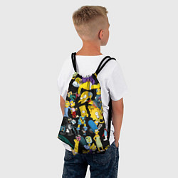 Рюкзак-мешок Персонажи Симпсонов, цвет: 3D-принт — фото 2