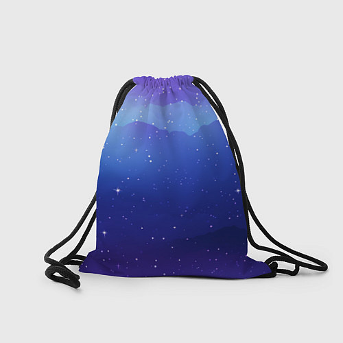 Мешок для обуви Синий космос и звезды / 3D-принт – фото 2
