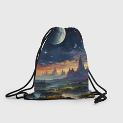 Рюкзак-мешок Космический фантазийный мир на другой планете, цвет: 3D-принт