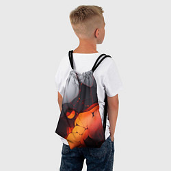 Рюкзак-мешок Объемная плита с красной лавой иллюстрация, цвет: 3D-принт — фото 2