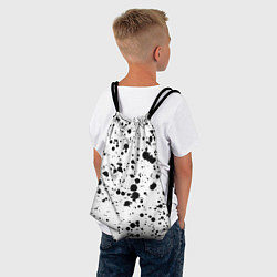 Рюкзак-мешок Черные пятна, цвет: 3D-принт — фото 2