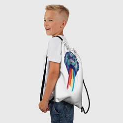 Рюкзак-мешок Обезьяна с радугой, цвет: 3D-принт — фото 2