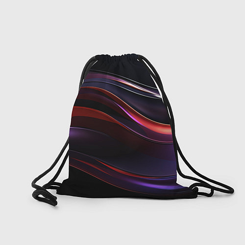 Мешок для обуви Темные волнистые абстрактные линии / 3D-принт – фото 2