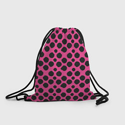 Рюкзак-мешок Гороховый тренд черный на розовом фоне, цвет: 3D-принт
