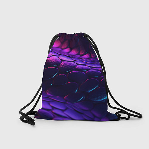 Мешок для обуви Фиолетовая абстрактная текстура неоновая / 3D-принт – фото 2