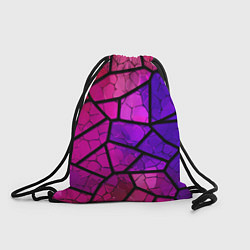 Рюкзак-мешок Крупный фиолетовый витраж, цвет: 3D-принт
