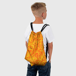 Рюкзак-мешок Яркий красно-жёлтый абстарктный полосатый, цвет: 3D-принт — фото 2