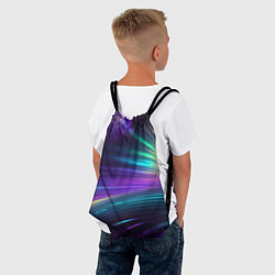 Рюкзак-мешок Неоновые лучи на фиолетовом фоне, цвет: 3D-принт — фото 2