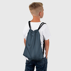 Рюкзак-мешок Чёрно-синий полосы в горошек, цвет: 3D-принт — фото 2