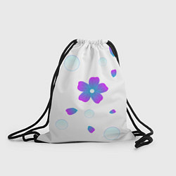 Рюкзак-мешок Цветочки и пузыри, цвет: 3D-принт