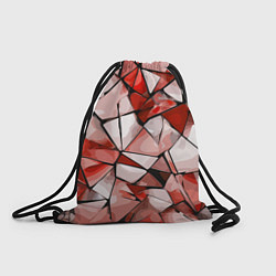 Мешок для обуви Чёрно-красная абстракция и чёрные полосы