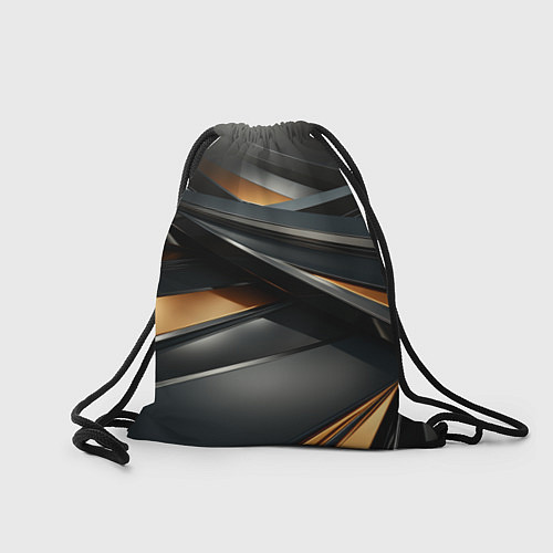 Мешок для обуви Черная абстракция геометрия / 3D-принт – фото 2