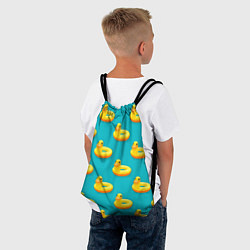 Рюкзак-мешок Надувные утки паттерн, цвет: 3D-принт — фото 2