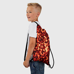 Рюкзак-мешок Узор огня, цвет: 3D-принт — фото 2