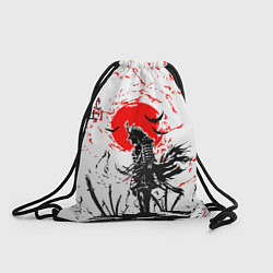 Рюкзак-мешок Самурай на фоне солнца, цвет: 3D-принт