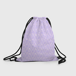 Рюкзак-мешок Светлый сиреневый однотонный текстурированный, цвет: 3D-принт
