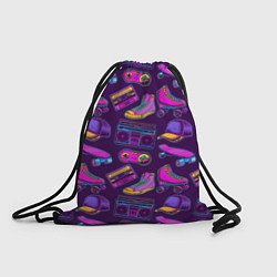 Рюкзак-мешок Ретро 80 атрибутика, цвет: 3D-принт
