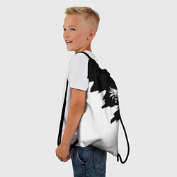 Рюкзак-мешок Ведьмак белое лого краски, цвет: 3D-принт — фото 2