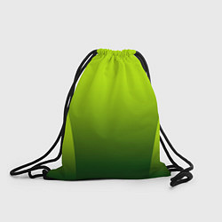 Рюкзак-мешок Яркий зеленый градиентный комбинированный узор, цвет: 3D-принт