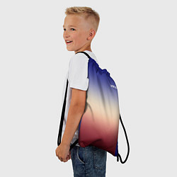 Рюкзак-мешок Красный-синий градиентный узор, цвет: 3D-принт — фото 2