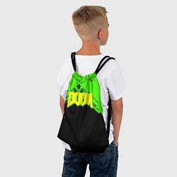 Рюкзак-мешок Doom кислотное лого, цвет: 3D-принт — фото 2