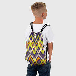 Рюкзак-мешок Разноцветный ромбовидный орнамент, цвет: 3D-принт — фото 2