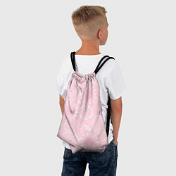 Рюкзак-мешок Розовый цветочный паттерн, цвет: 3D-принт — фото 2