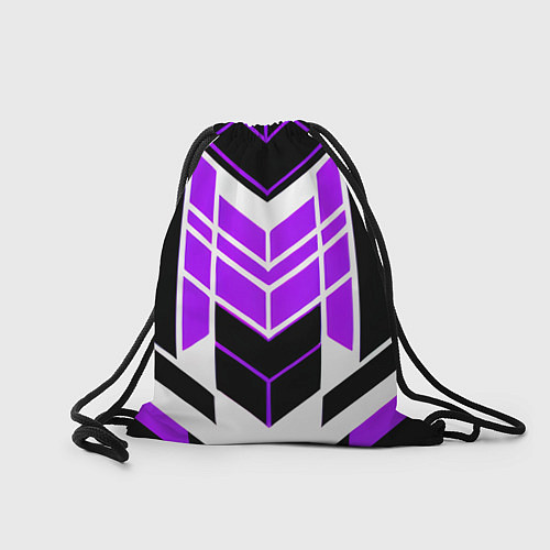 Мешок для обуви Purple and black stripes on a white background / 3D-принт – фото 2