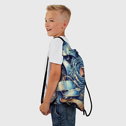 Рюкзак-мешок Джинсовая рванина - модный тренд, цвет: 3D-принт — фото 2