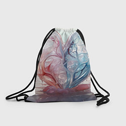 Рюкзак-мешок Сердце - плазменная текстура, цвет: 3D-принт