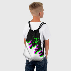 Рюкзак-мешок Doom logo fire demon, цвет: 3D-принт — фото 2