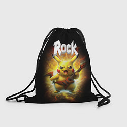 Рюкзак-мешок Пикачу рокер с электрогитарой, цвет: 3D-принт