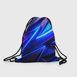 Рюкзак-мешок Яркие неоновые геометрические линии, цвет: 3D-принт