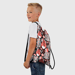 Рюкзак-мешок Узор тигр с лисой, цвет: 3D-принт — фото 2
