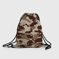 Рюкзак-мешок Коричневый камуфляж текстура, цвет: 3D-принт
