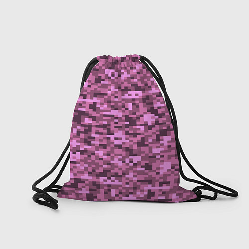 Мешок для обуви Розовый камуфляж текстура / 3D-принт – фото 2
