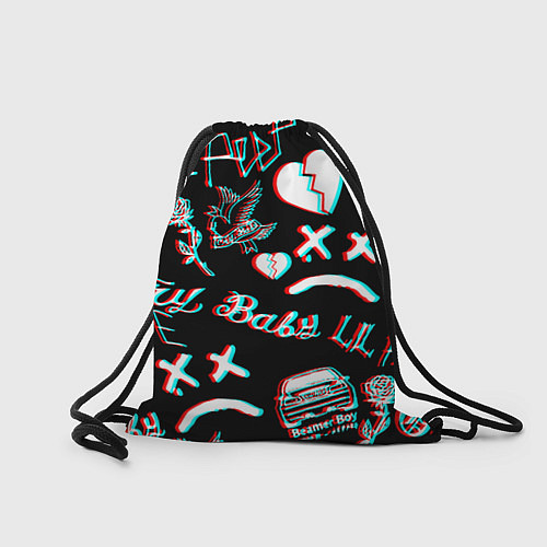 Мешок для обуви Lil Peep logo glitch / 3D-принт – фото 2