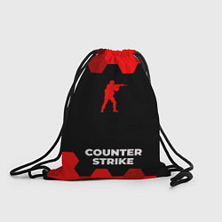 Рюкзак-мешок Counter Strike - red gradient по-центру, цвет: 3D-принт