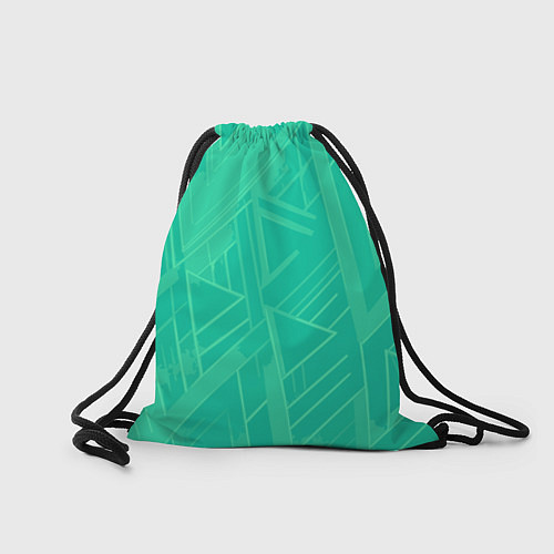 Мешок для обуви Мятный зелёный однотонный геометричный / 3D-принт – фото 2