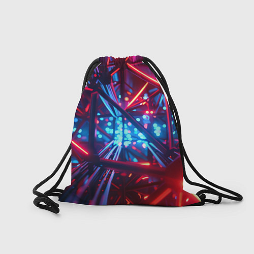 Мешок для обуви Неоновые трубки / 3D-принт – фото 2