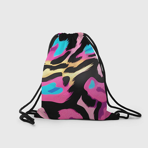 Мешок для обуви Пятна леопарда цветные / 3D-принт – фото 2