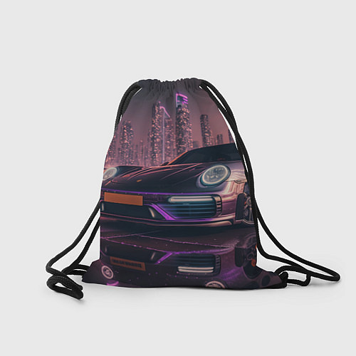 Мешок для обуви Porshe neon city / 3D-принт – фото 2