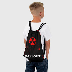 Рюкзак-мешок Fallout - red gradient по-центру, цвет: 3D-принт — фото 2