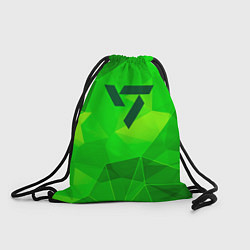 Рюкзак-мешок Seventeen green poly, цвет: 3D-принт