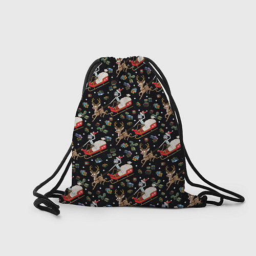 Мешок для обуви Рик и Морти сани с оленем - Christmas / 3D-принт – фото 2