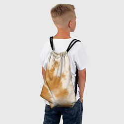 Рюкзак-мешок Коричневый тай дай, цвет: 3D-принт — фото 2