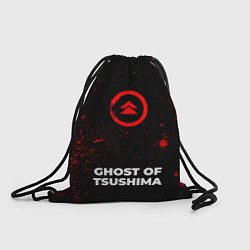 Рюкзак-мешок Ghost of Tsushima - red gradient по-центру, цвет: 3D-принт