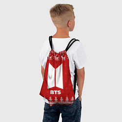 Рюкзак-мешок Новогодний BTS с оленями, цвет: 3D-принт — фото 2