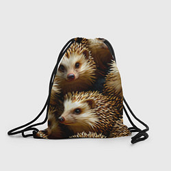 Рюкзак-мешок Ежи, цвет: 3D-принт